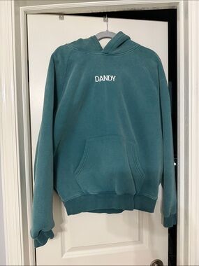 Teal Green Hooded Pullover Sweatshirt